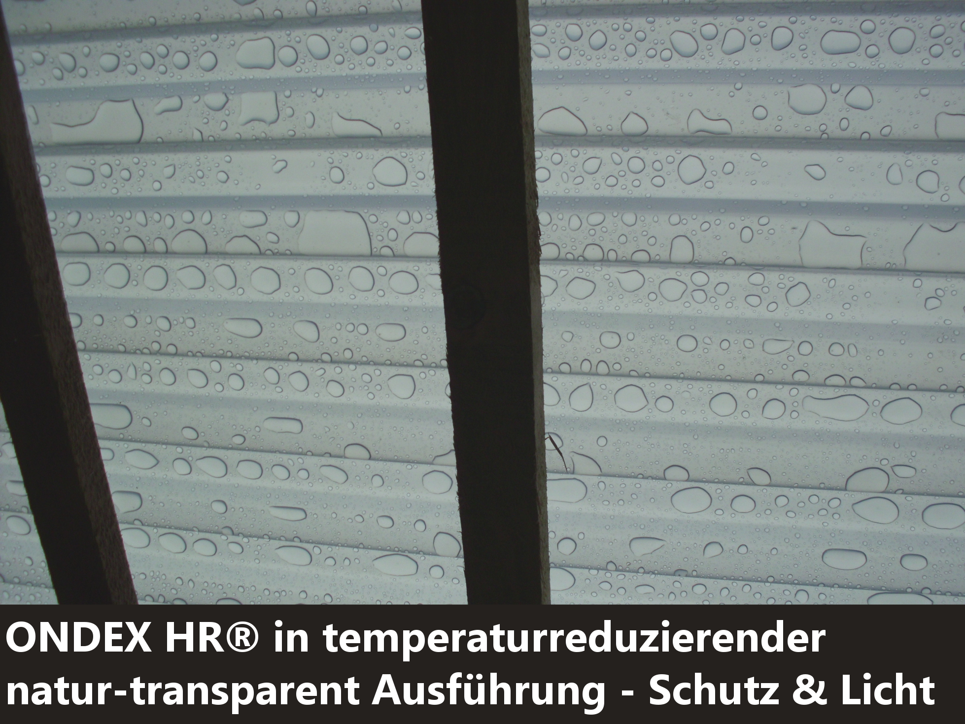 Foto Lichtplatte ONDEX®HR hagelfest temperaturreduzierende Wirkung