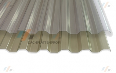 PVC 1.4 mm Trapez-/Spundwandprofil klar oder bronziert 